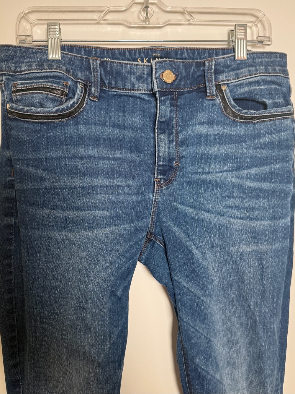 White House Black Market Women's 10 Skinny Ankle Jeans with Zipper Details - Picture 2 of 9
